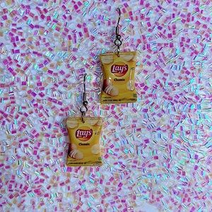 Potato Chip Dangle Earrings